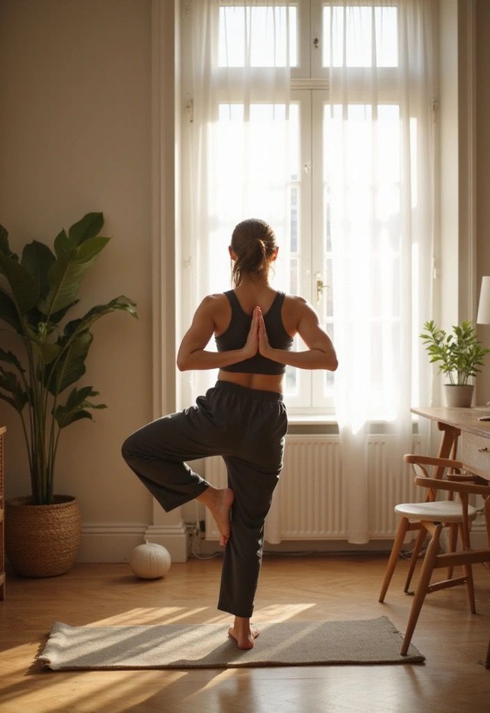 Abstract illustration of balance between rest and motion using soft pink gradients